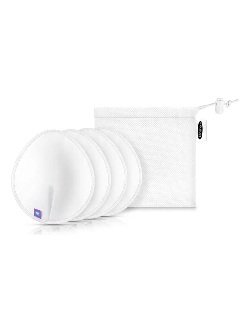 Lot de 4 coussinets d'allaitement lavables   Blanc