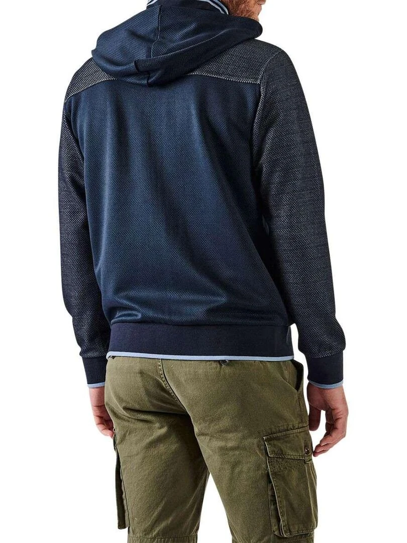 KAPORAL   Sweat à capuche zippé   Bleu marine