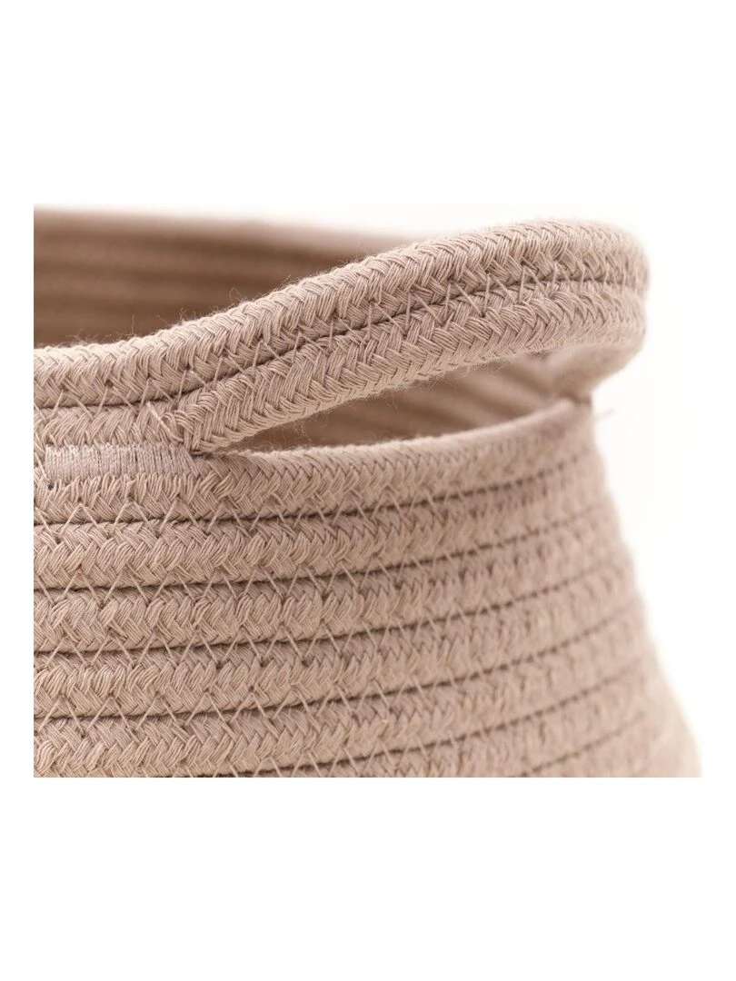 Panier rond tressé 'LA FACTORY' 'TODAY' Beige