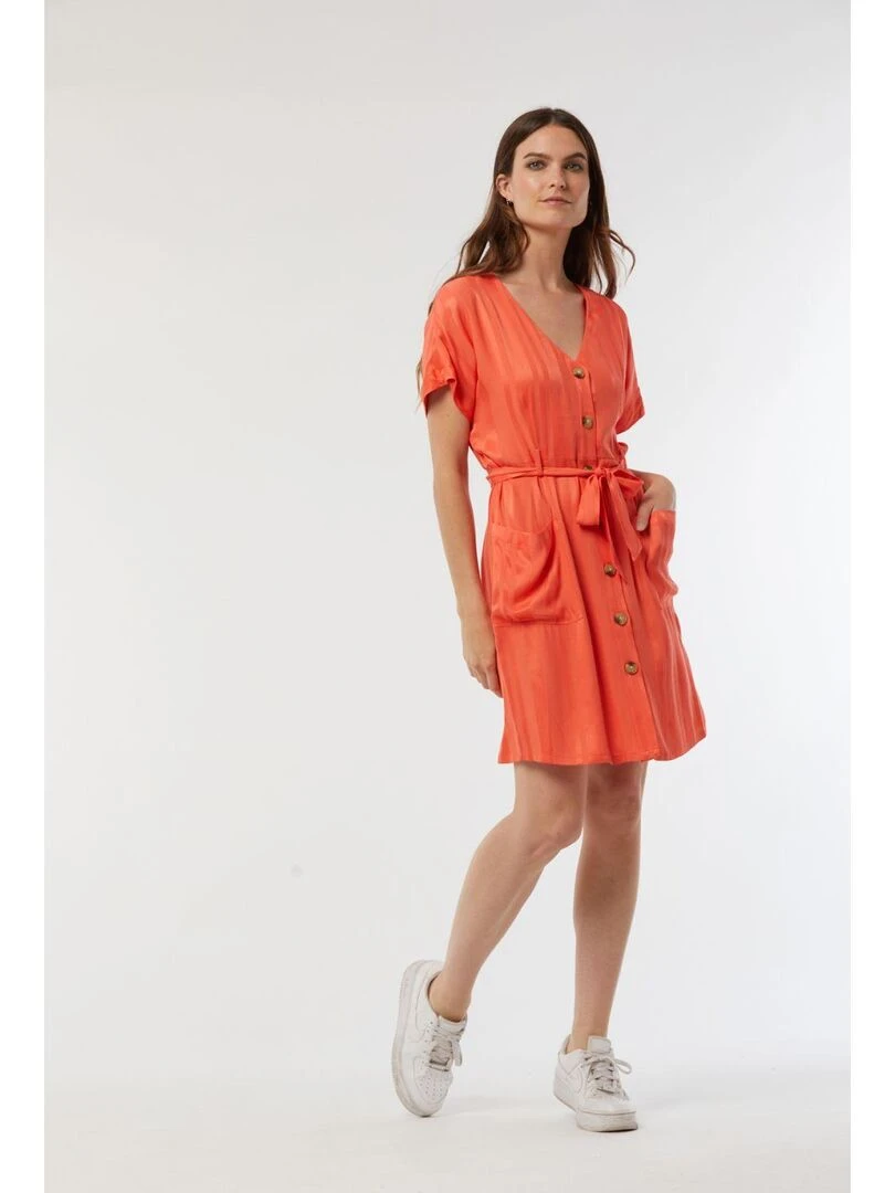 Lee Cooper   Robe manches courtes lyocell  LUZIA   Orange