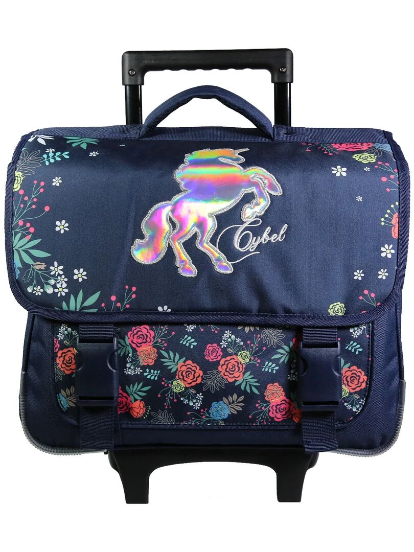 BAGTROTTER Cartable à roulettes 38 cm Cybel Cheval Licorne Bleu Bleu