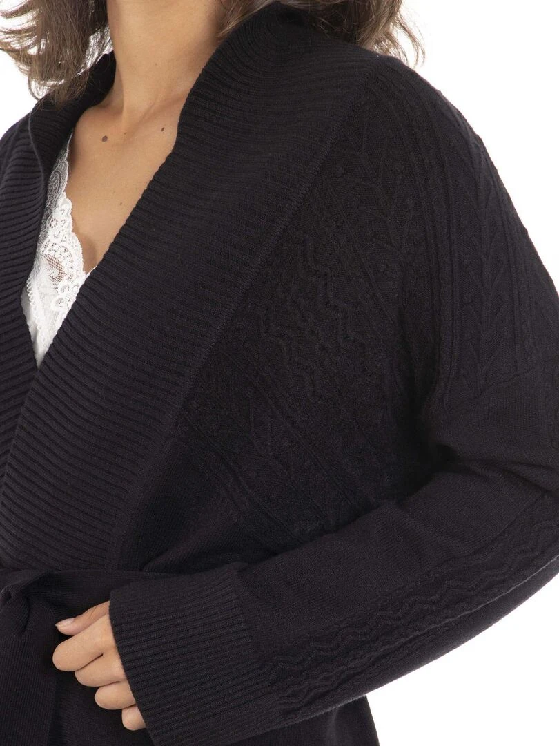 Gilet chale PIA   Gérard Pasquier   Noir Noir