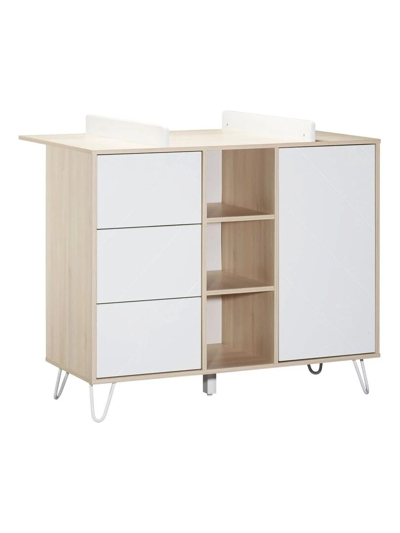 Commode 1 porte 3 tiroirs SAUTHON Blanc