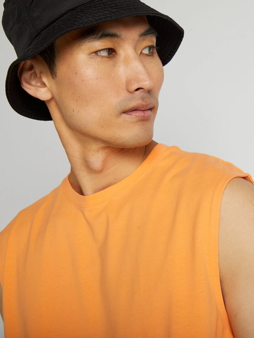 Débardeur en jersey uni   Orange