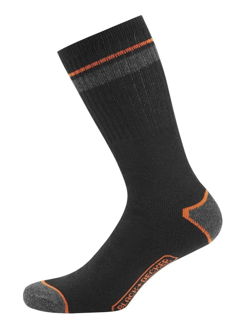 Lot de 6 Paires de Chaussettes hautes de travail DEK Black & Decker   Noir