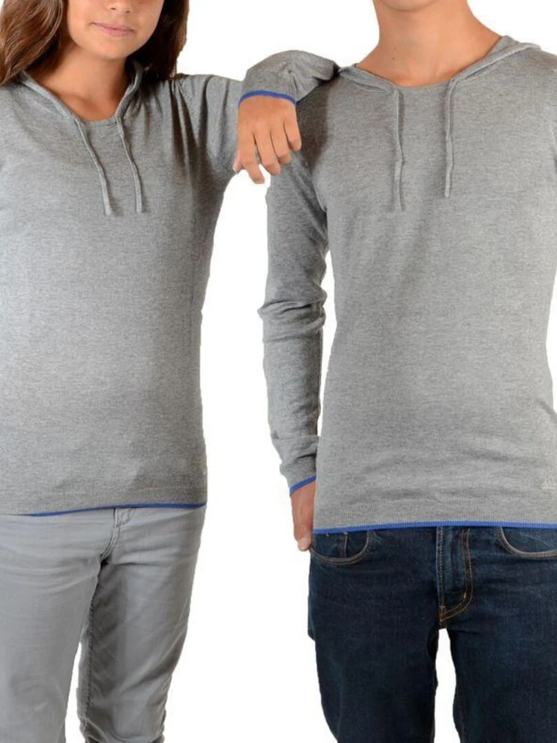 Pull Little Eleven Paris Knit HD Mixte Gris