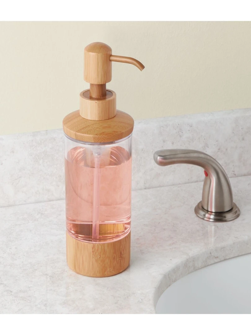 Distributeur De Savon Liquide En Bambou transparent