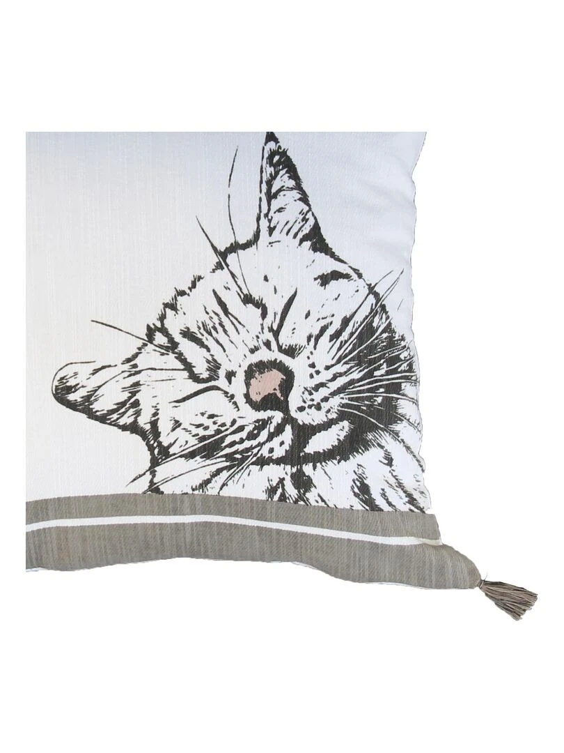 Coussin déhoussable Cats Ecru