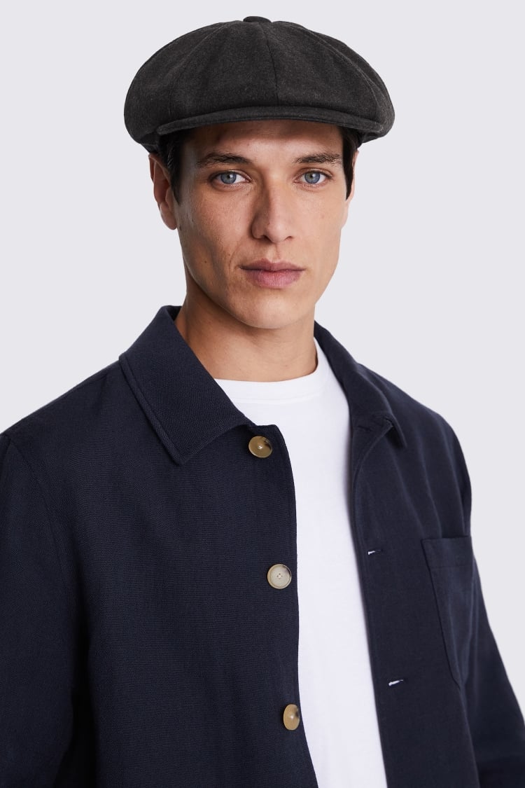 Charcoal Melton Baker Boy Cap Buy Online at Moss