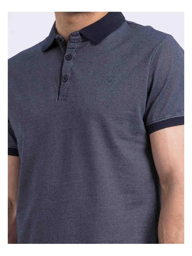 Polo manches courtes pur coton piqué PISALMA Bleu marine