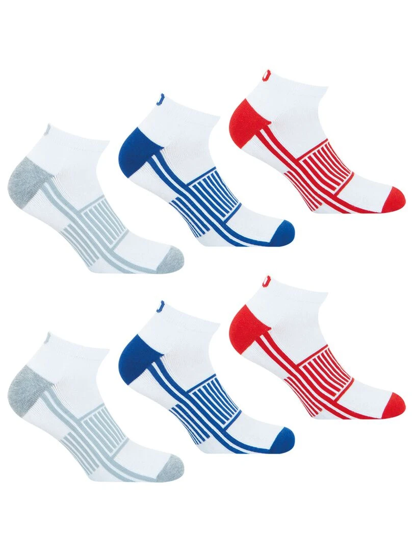 Lot de 6 paires de mi chaussettes Homme Wilson Blanc