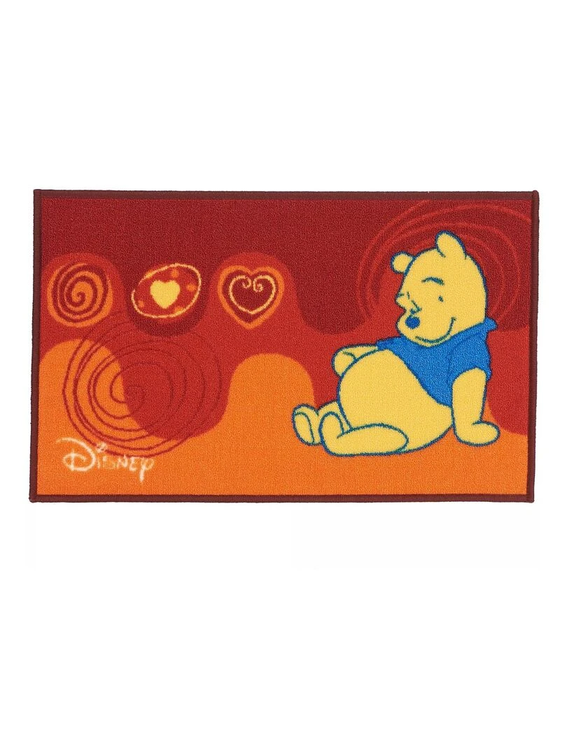 Tapis enfant WINNIE ASSIS Rouge 50x80 Lavable 30° idéal pour une chambre Rouge