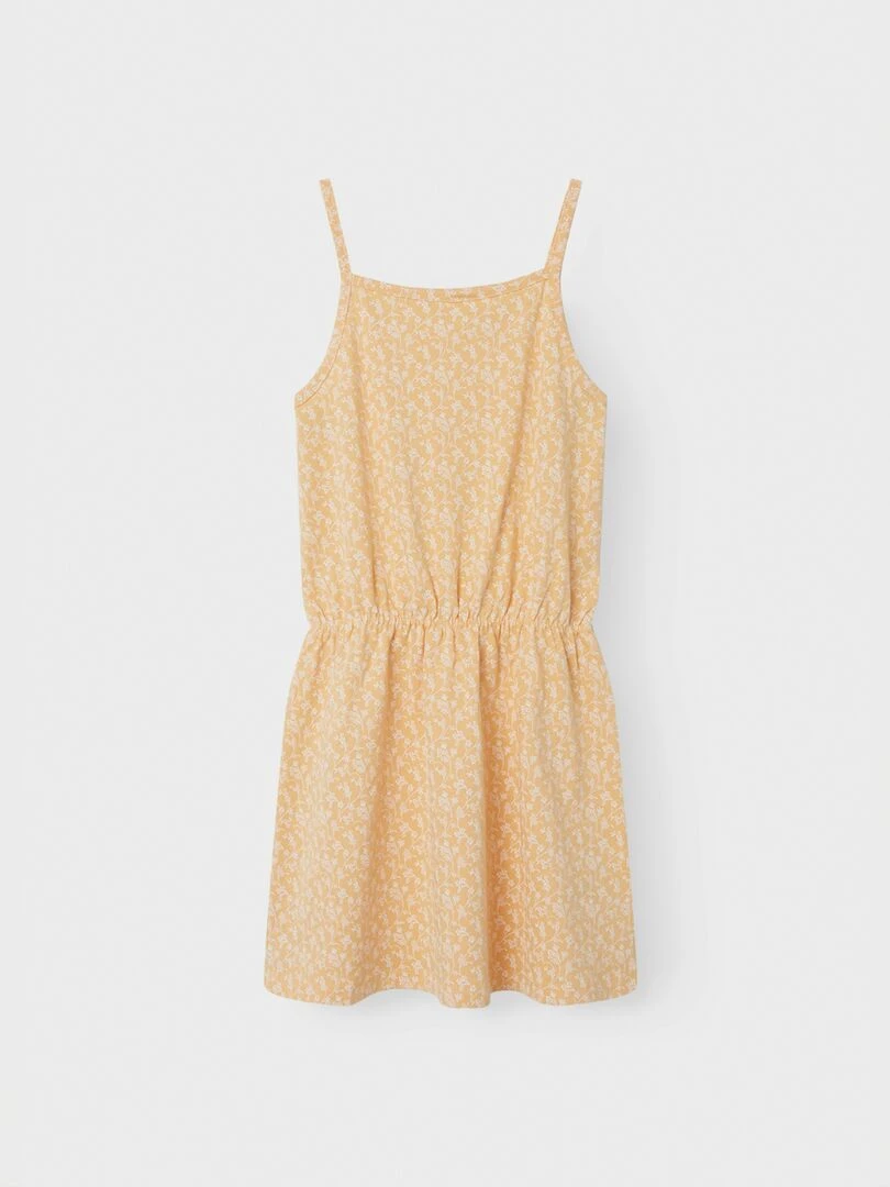 Robe imprimée à bretelles orange