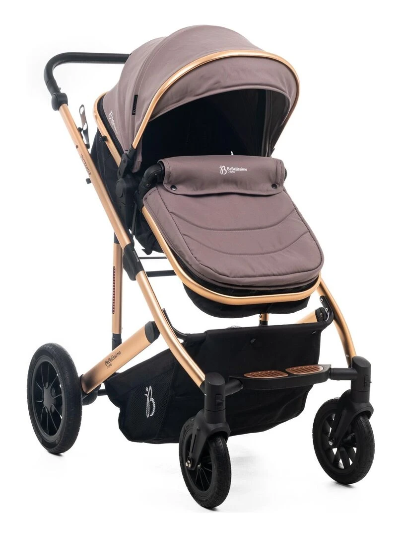 BEBELISSIMO   Poussette combinée trio 3 en 1   siège auto 0m   – max 22kg – Victoire I Size beige   Beige