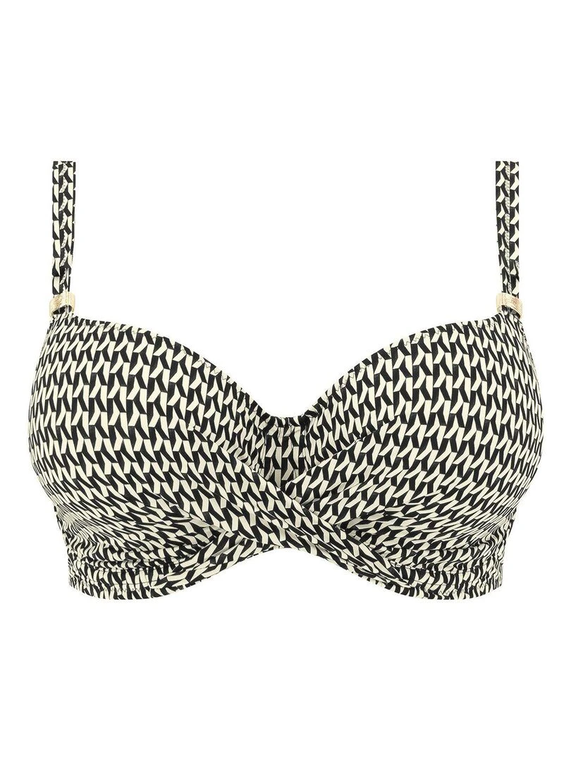 Haut de maillot de bain twisté à armatures Koh Lipe   Noir