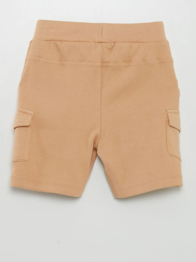 Pantalon jogging côtelé Beige