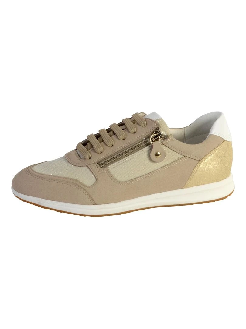 Basket Geox D Avery A GLIT.TEXT+SYNT.SUE Beige