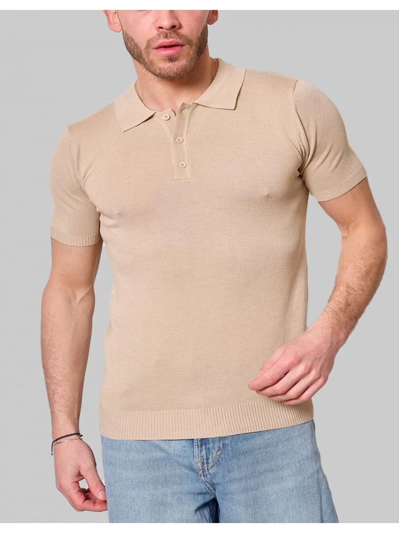Polo manches courtes Kebello Beige