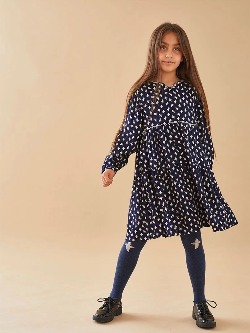 Robe à imprimés oiseaux Noukie's Bleu
