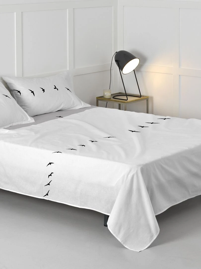 Drap Trip "Happyfriday" Blanc