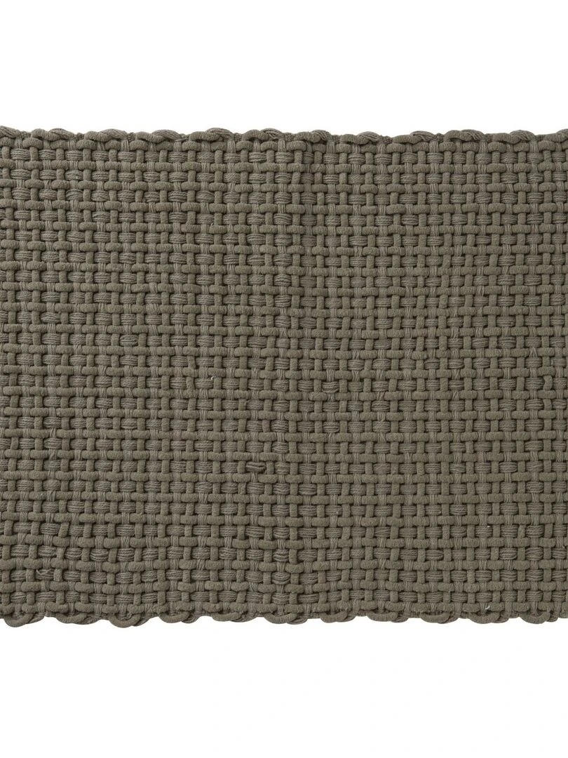 Guy Levasseur Tapis de bain en polycoton uni kaki Vert kaki