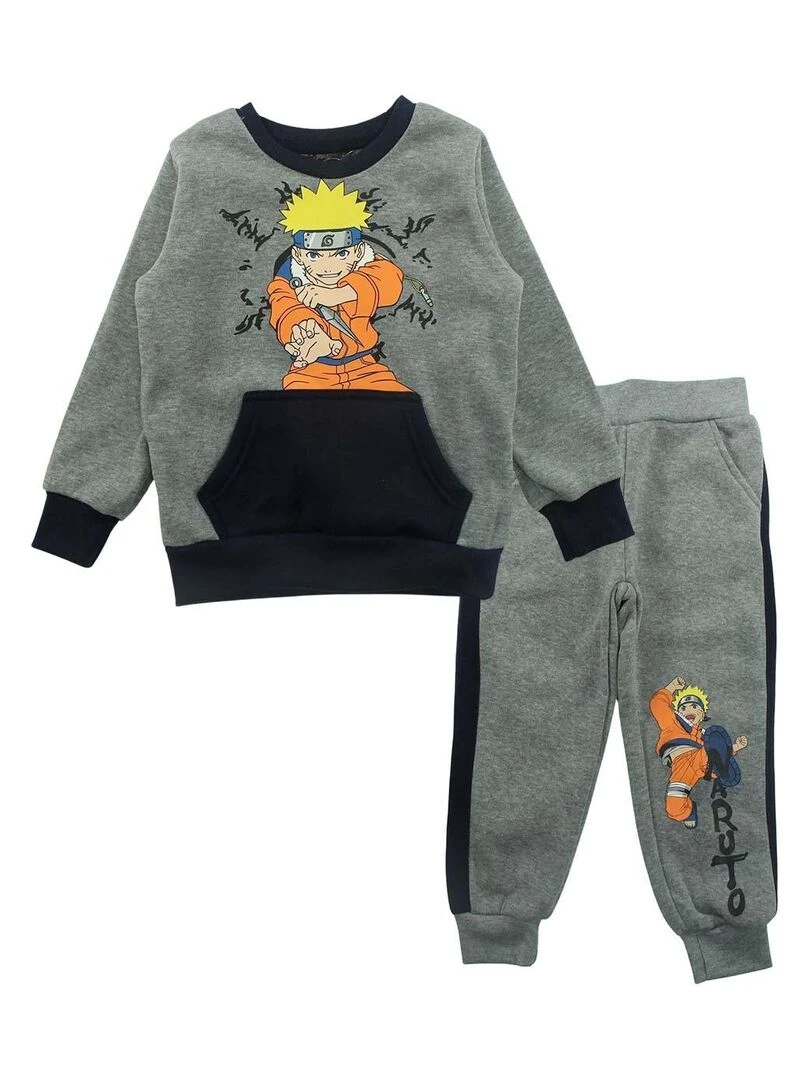 Disney Ensemble Sweat pantalon garçon Imprimé Naruto Gris