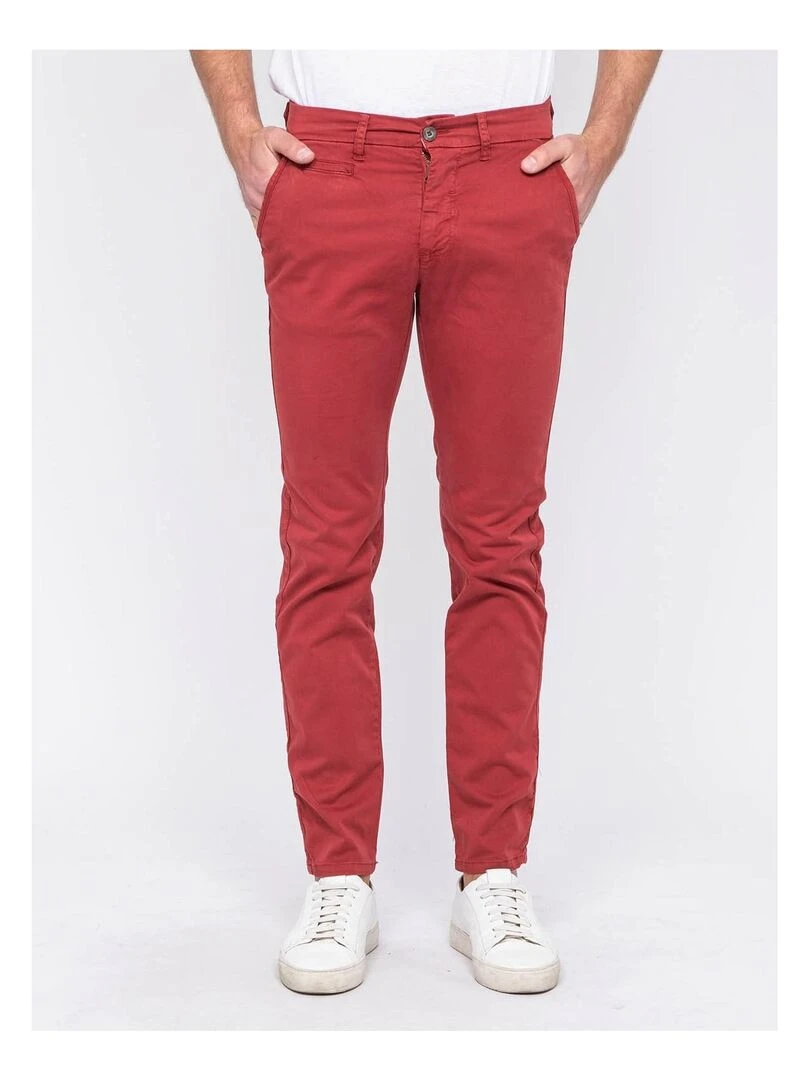 Pantalon chino CALES Bordeaux