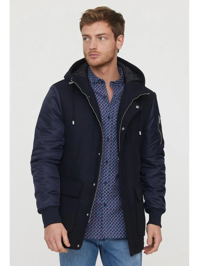 Lee Cooper   Chemise manches longues coton regular DELICO   Bleu marine