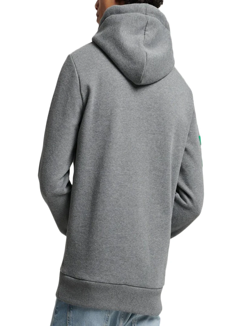 Sweat À Capuche Superdry Vintage Logo Emb Zip Track Gris