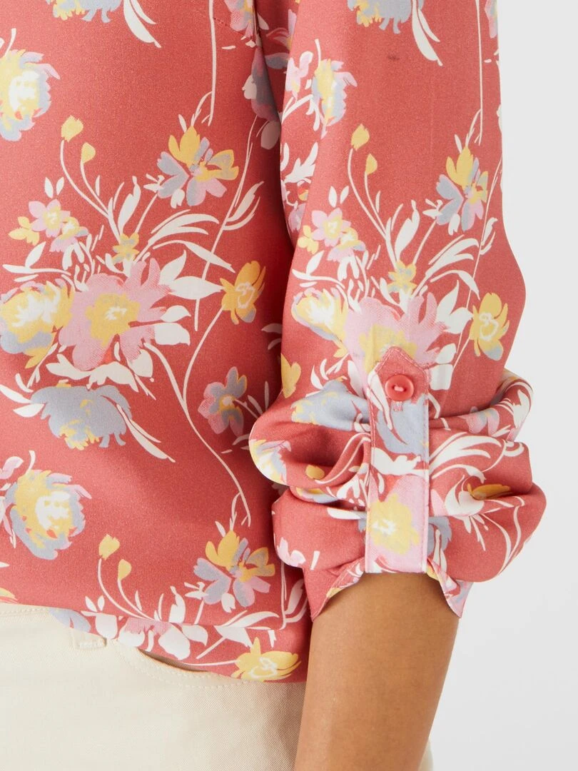 Chemisier doux imprimé fleurs   Damart   Rose