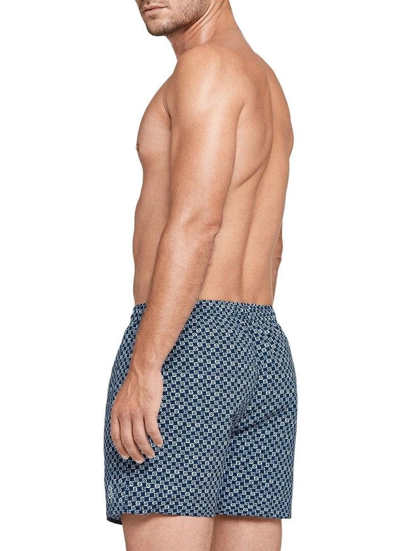 Maillot de bain short imprimé moderne Lazio   Bleu