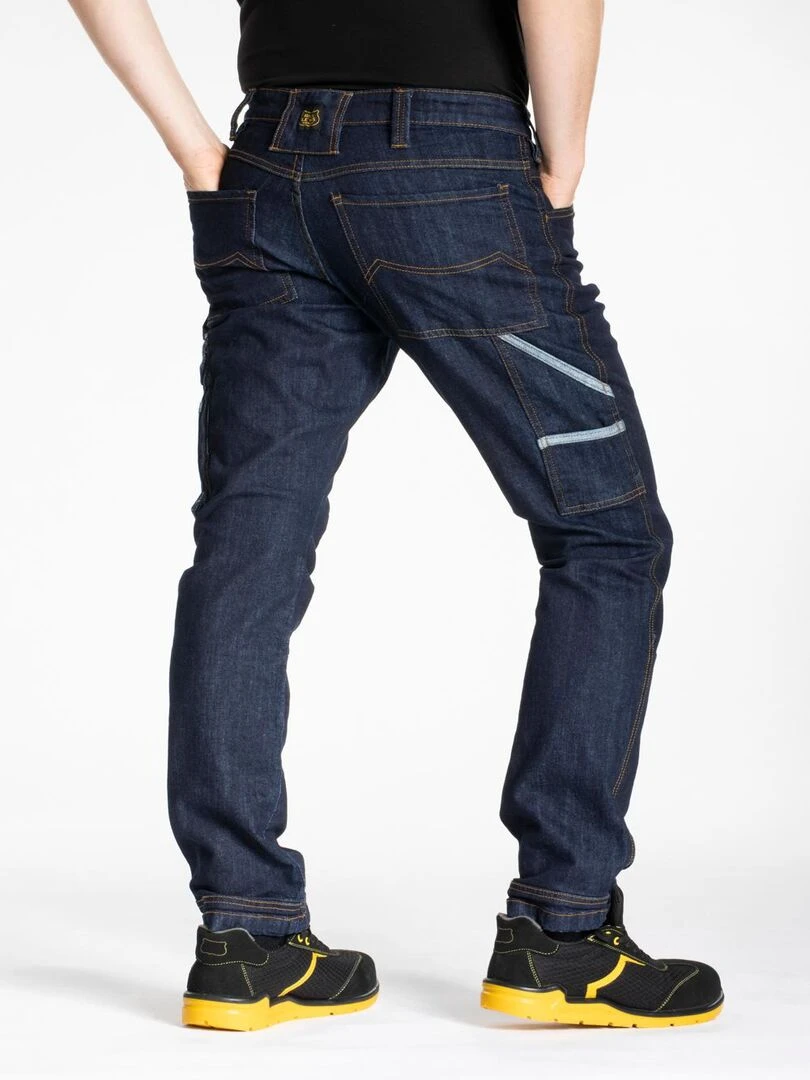 Jeans de travail multi poches stretch brut JOBA 'Rica Lewis'   Bleu