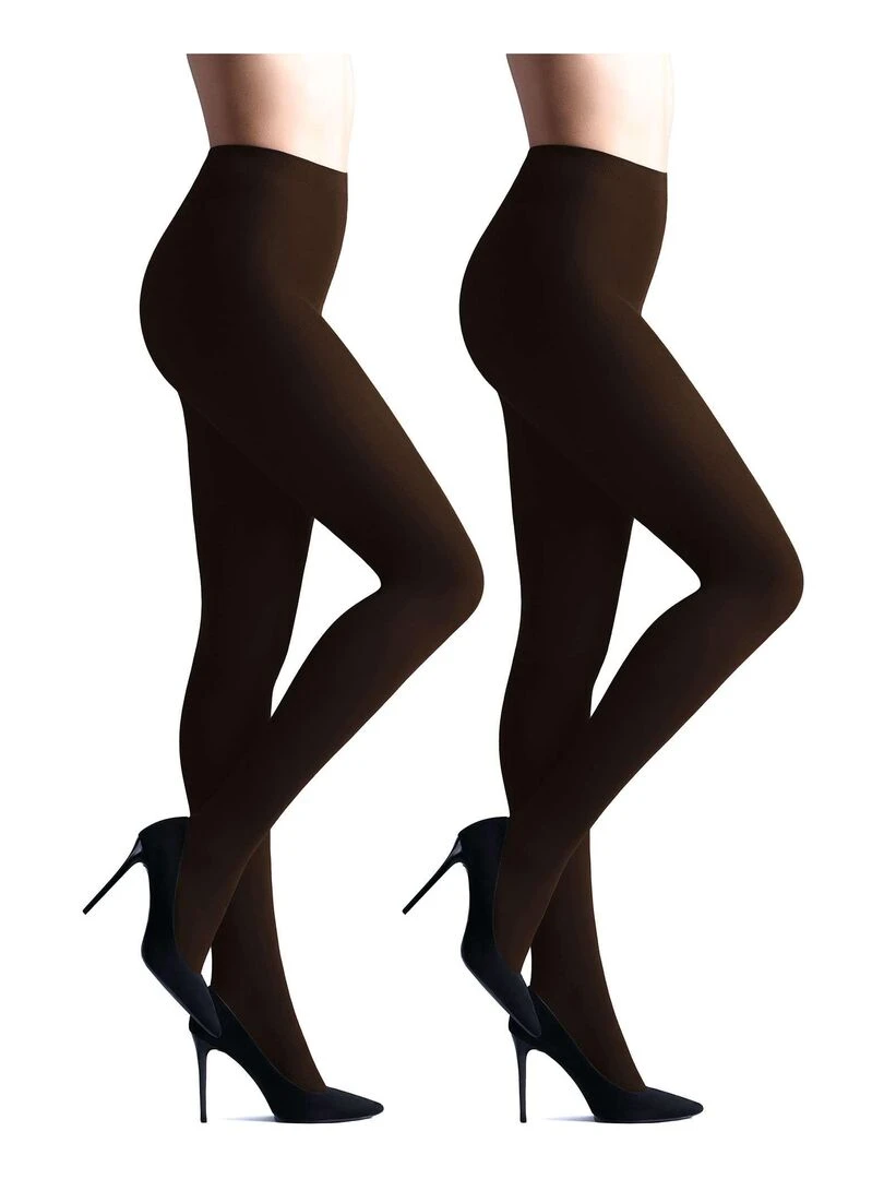 Giulia Samba 40den (Multipack) Opaque Collant Marron foncé M Marron foncé