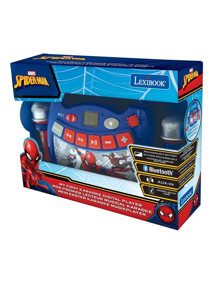 Enceinte Bluetooth Spider man Avec Effets Lumineux Et Micros   N/A