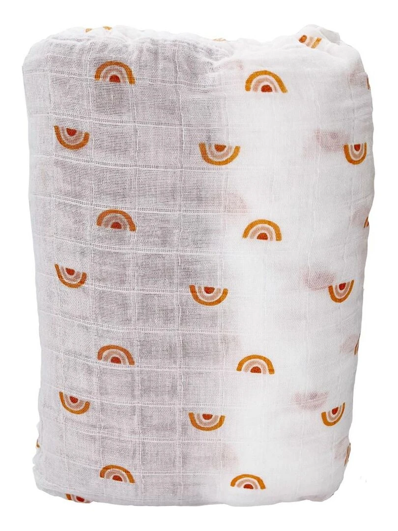 Lot de 2 draps housse 65x130 cm en coton bio SAUTHON Orange