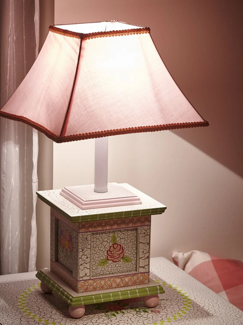Lampe enfant Cracked Rose chevet bureau veilleuse chambre bébé fille Rose
