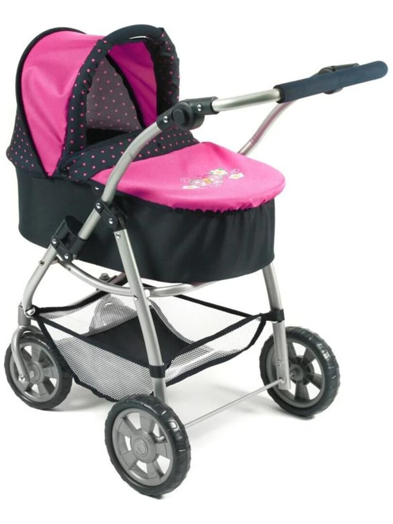 La poussette pour poupées combinée 3 en 1 EMOTION "ALL IN" Marine et rose à pois N/A