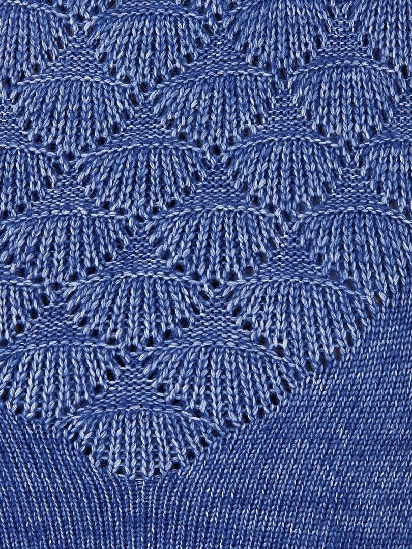 Pull ajouré   Damart   Bleu nuit