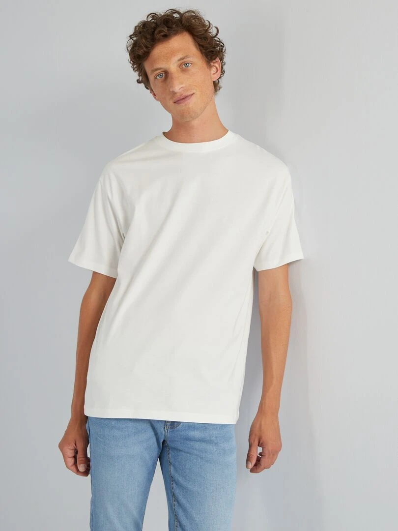 T shirt en jersey uni Tough Cotton™ blanc