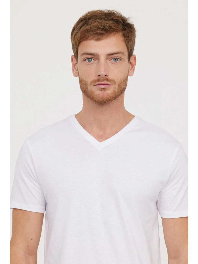 Lee Cooper   T Shirt manches courtes coton regular AJESSY   Blanc