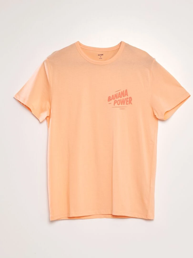Ensemble pyjama t shirt + short   2 pièces   Orange