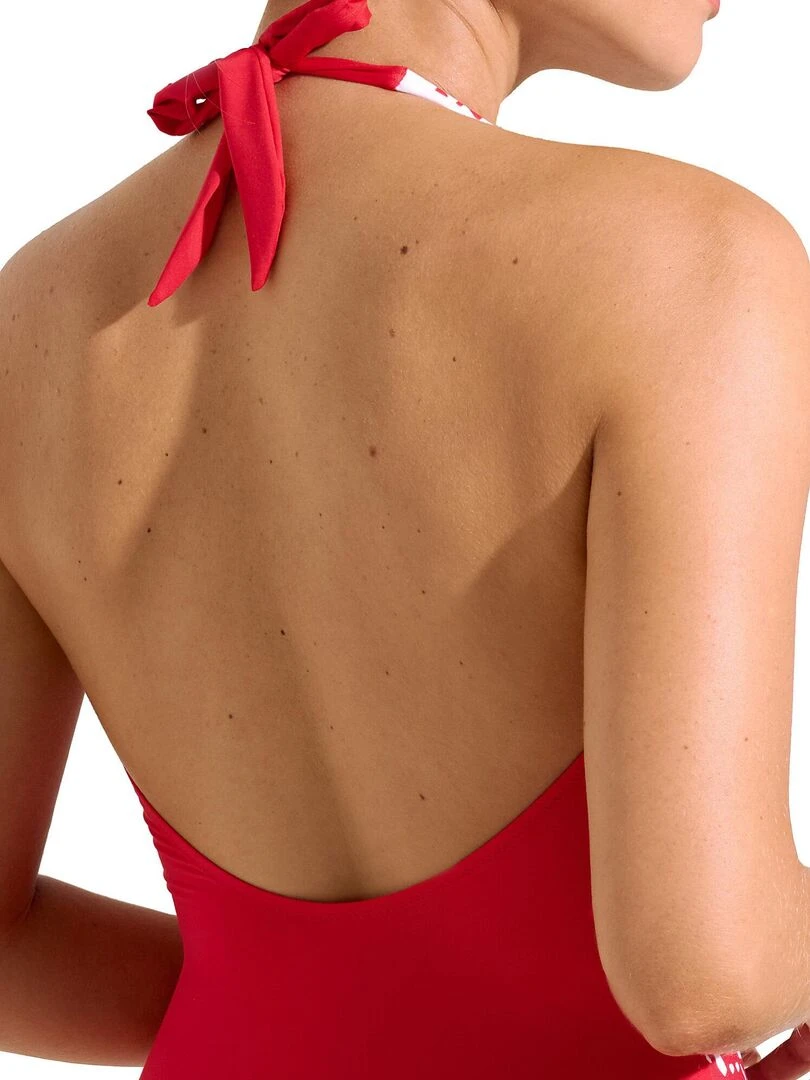 Maillot de bain une pièce dos nu sans armatures Quito   Rouge