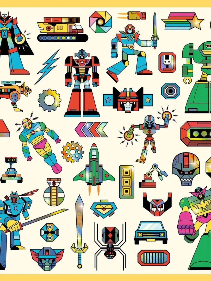 Stickers métallisés : 160 stickers Robots   N/A