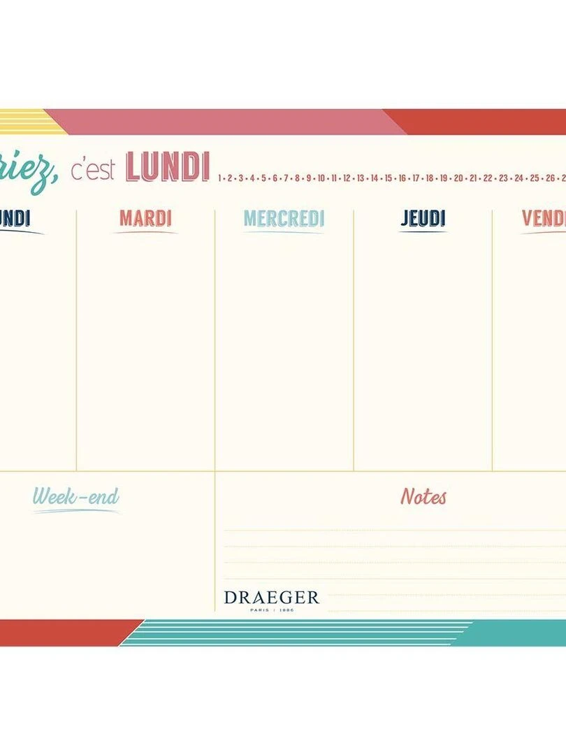 Semainier Perpétuel Souriez C'est Lundi N/A