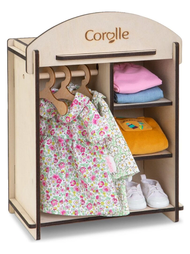 Armoire (dressing) en bois pour poupon et poupée N/A