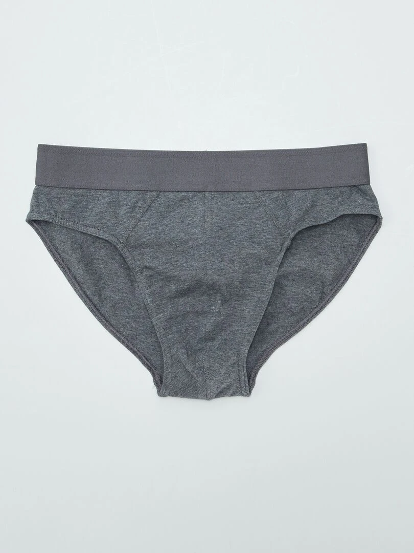 Lot de 3 slips unis Vert/gris