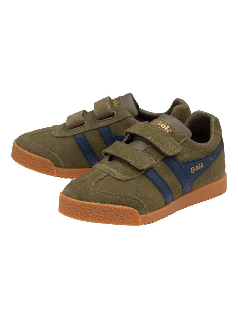 Basket Gola Enfant Harrier Velcro   Vert