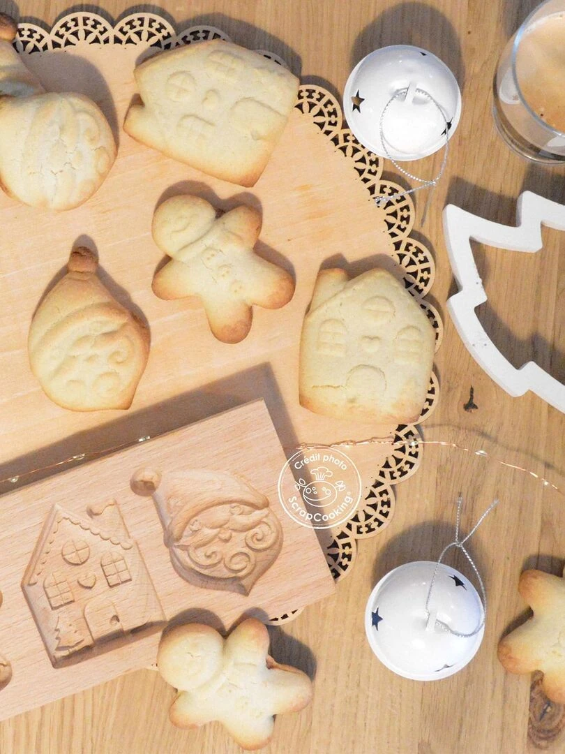 Kit 3 moules à biscuits de Noël fourrés   Beige