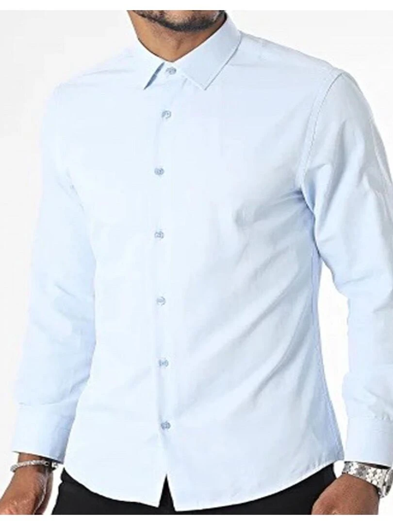 Chemise Slim Fit Kebello   Bleu ciel