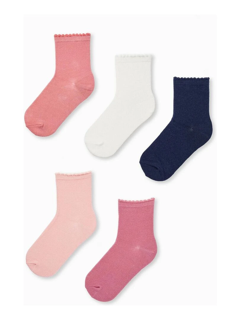 Pack 5 Paires de Chaussettes pour Fille ESSENTIALS LINE Multicolore